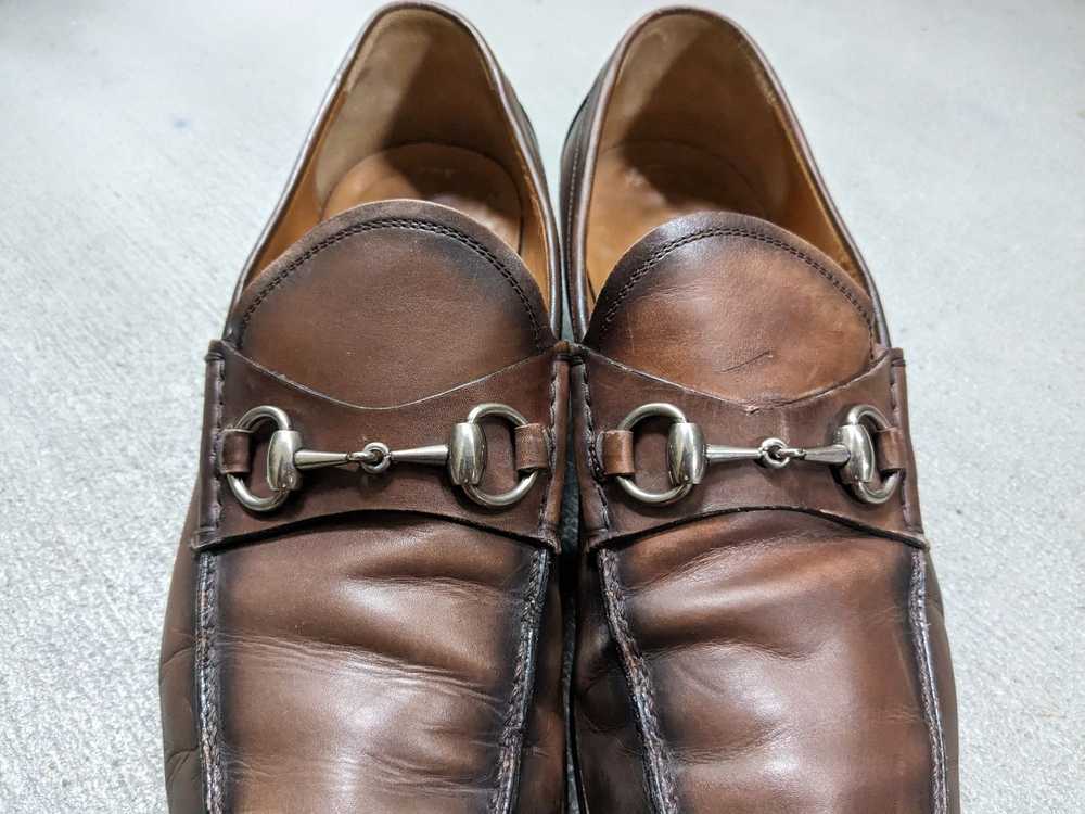 Gucci × Vintage Gucci Horsebit Loafers Brown Leat… - image 4