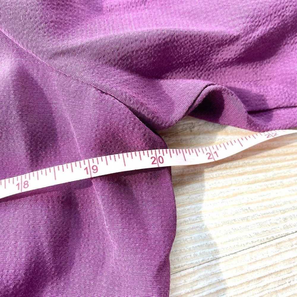 Eileen Fisher Drawstring Waist Shirt Dress | Purp… - image 5