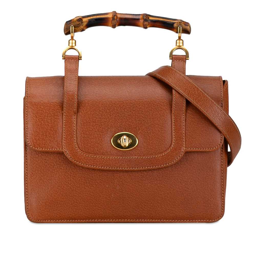 Brown Gucci Bamboo Leather Satchel - image 1