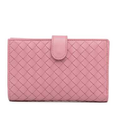 Pink Bottega Veneta Nappa Intrecciato Wallet