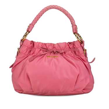 Pink Prada Tessuto Bow Handbag