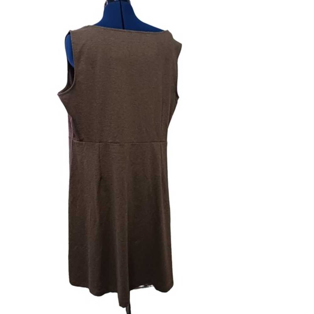 Lands End Dress Solid Brown Sleeveless Work Caree… - image 4