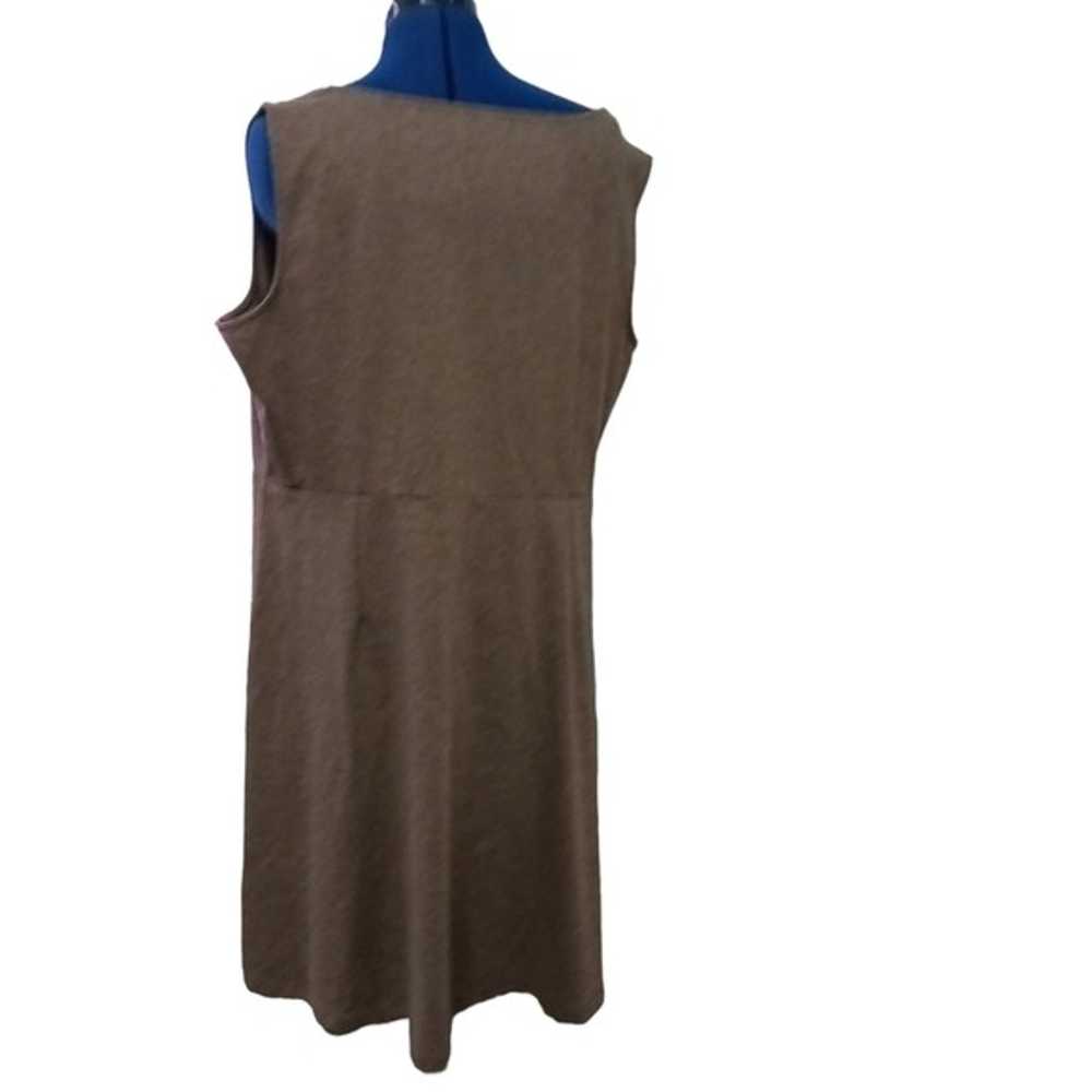 Lands End Dress Solid Brown Sleeveless Work Caree… - image 5