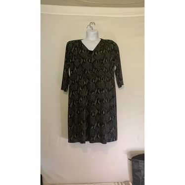 Womens Elie Tahari snake print dress size XL black - image 1