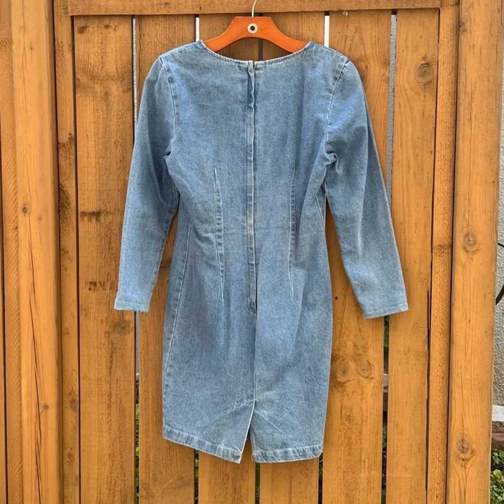 My Michelle Vintage Denim Bodycon Long Sleeve Min… - image 5