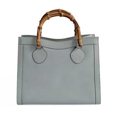 GUCCI vintage Diana Bamboo handbag in light blue … - image 1