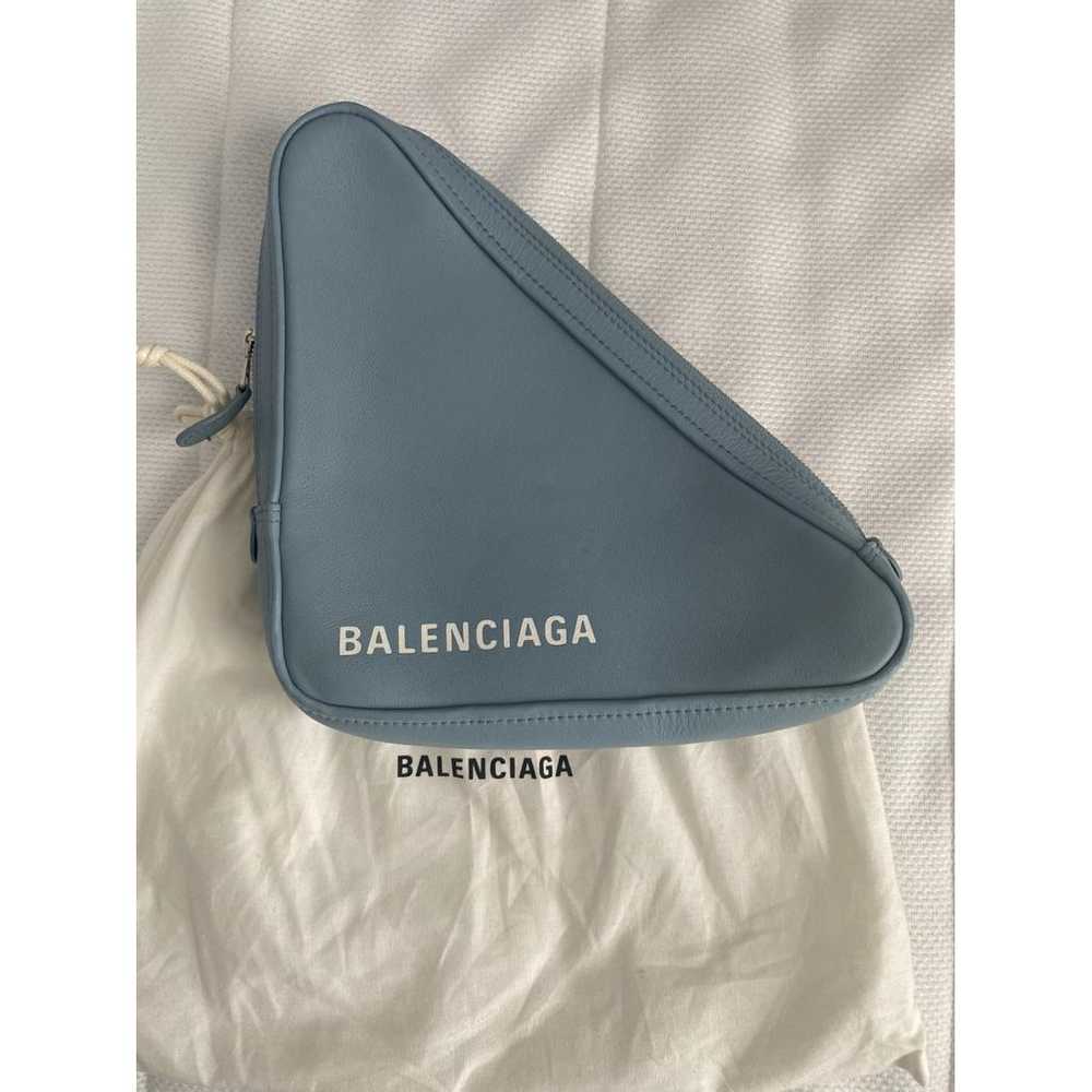 Balenciaga Triangle leather clutch bag - image 3