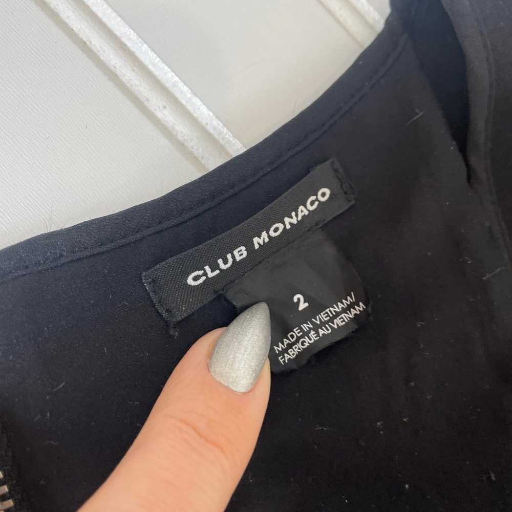 Club Monaco Navy Wool Cotton BLend Cap Sleeve Kne… - image 3