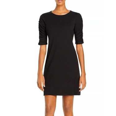 Theory Gather Sleeve Dress In Black Size Large