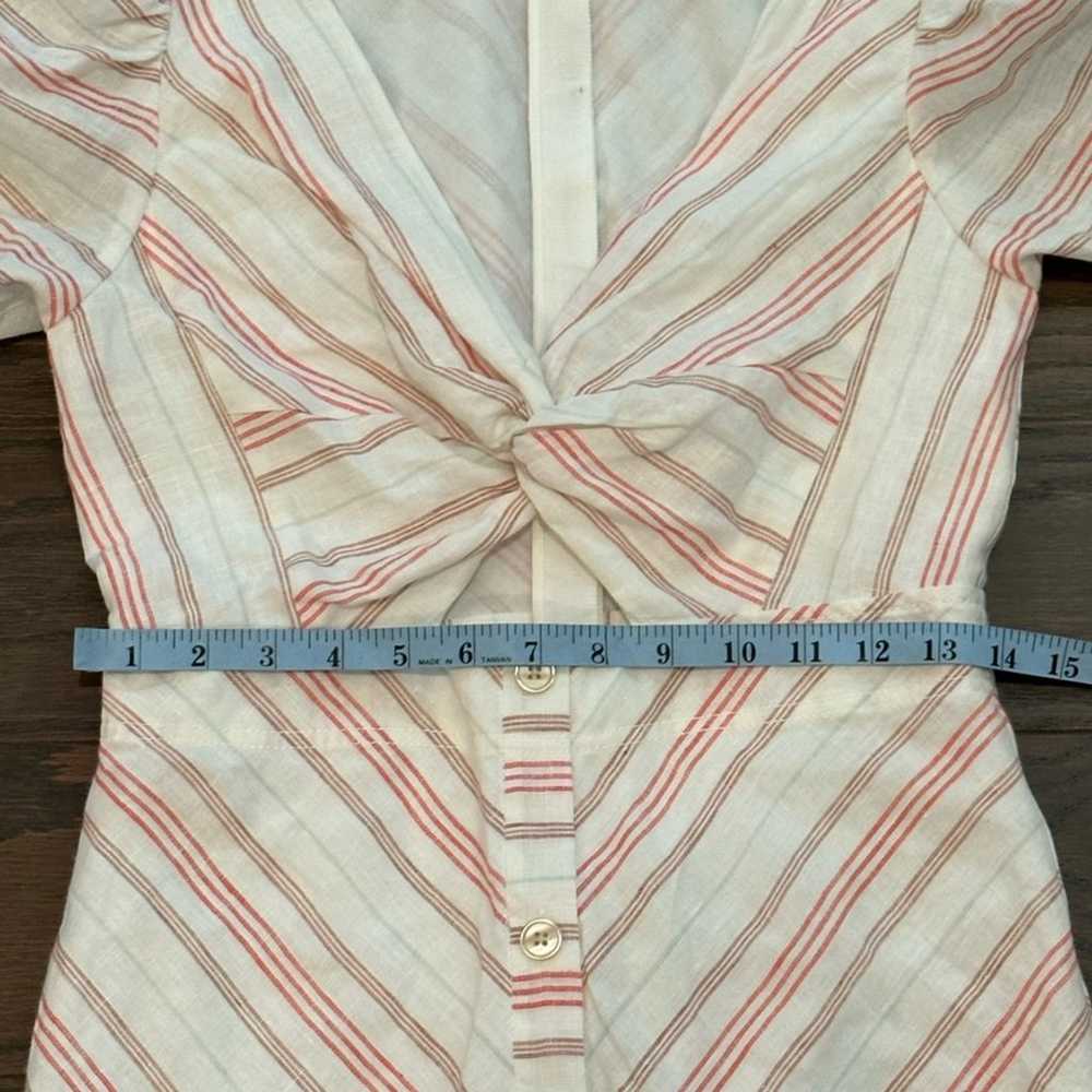 Rebecca Taylor Yarn-Dyed Stripe Puff Sleeve Linen… - image 10