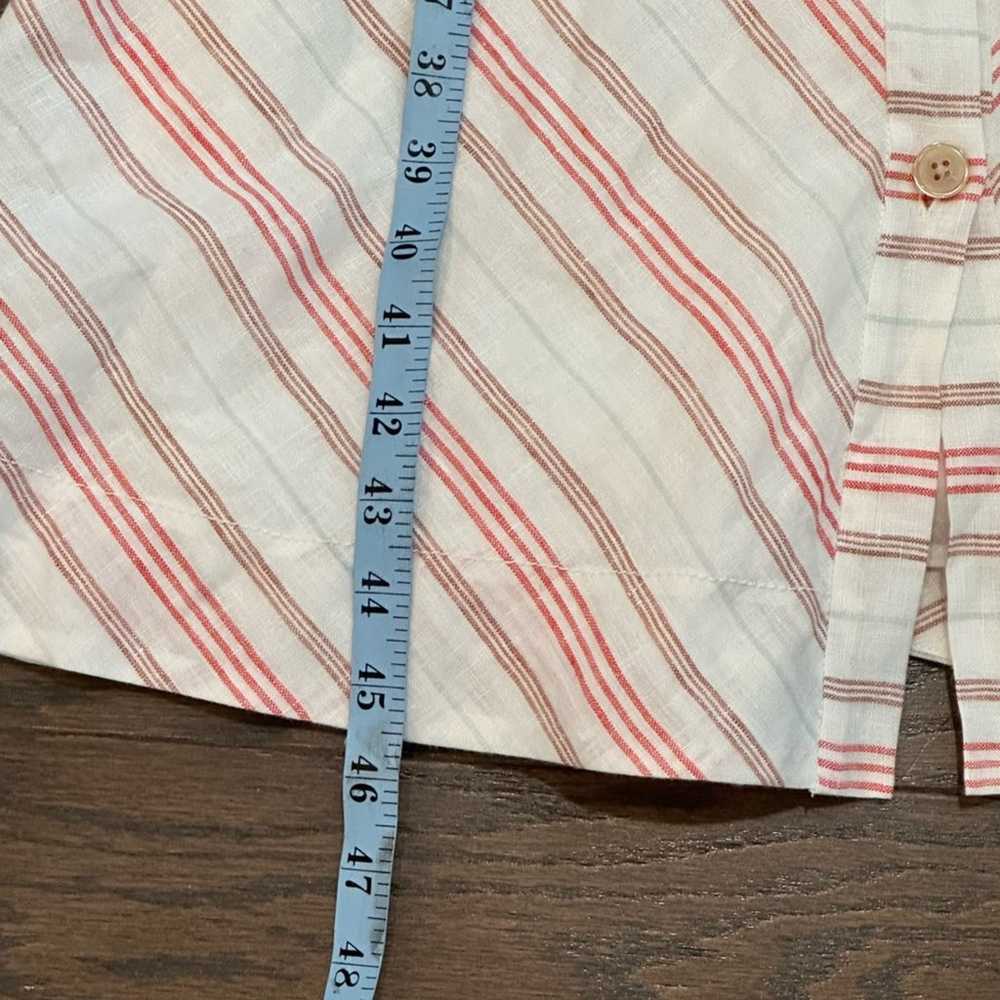 Rebecca Taylor Yarn-Dyed Stripe Puff Sleeve Linen… - image 8