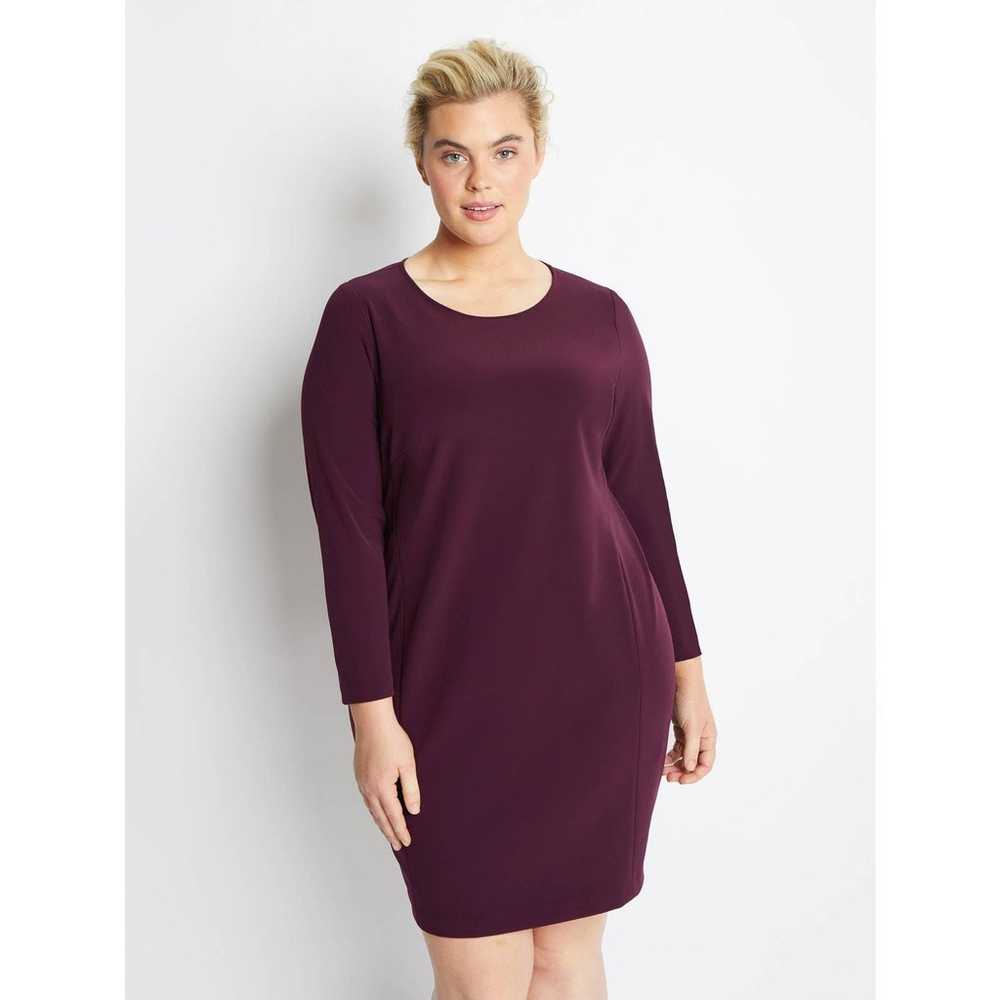 Of Mercer Long Sleeve Crew Neck Aline Dress - /Pu… - image 2