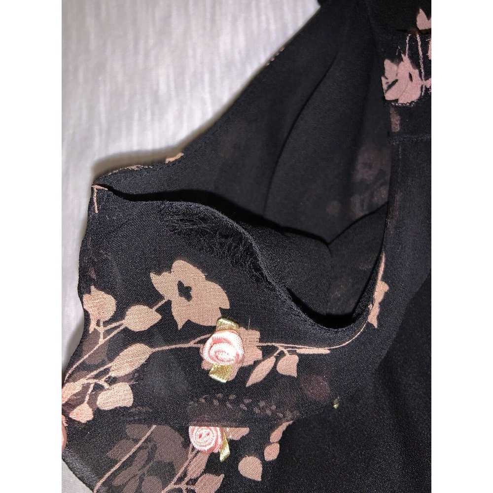 Dress Barn Women’s Dark Romantic 3D Floral Black … - image 8