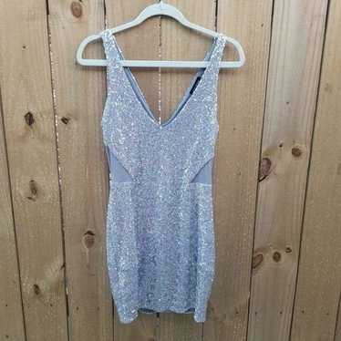 Bebe, sequin mini, silver, S