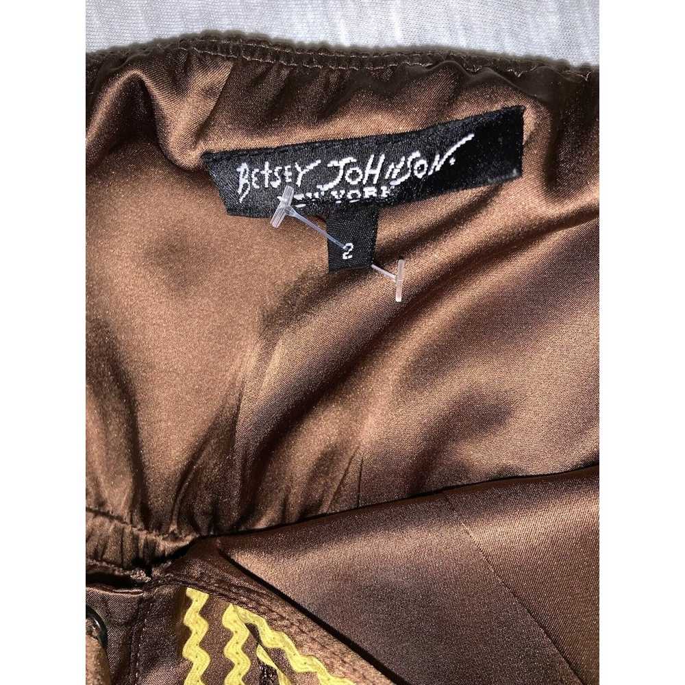 Betsey Johnson Vintage Y2K Rare Brown Halter Dres… - image 4
