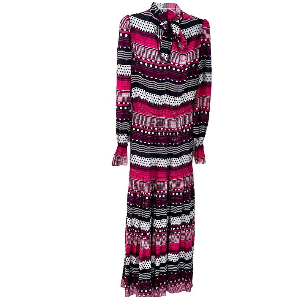 CRISTINAEFFE Striped Silk Maxi Dress size 6 - image 4
