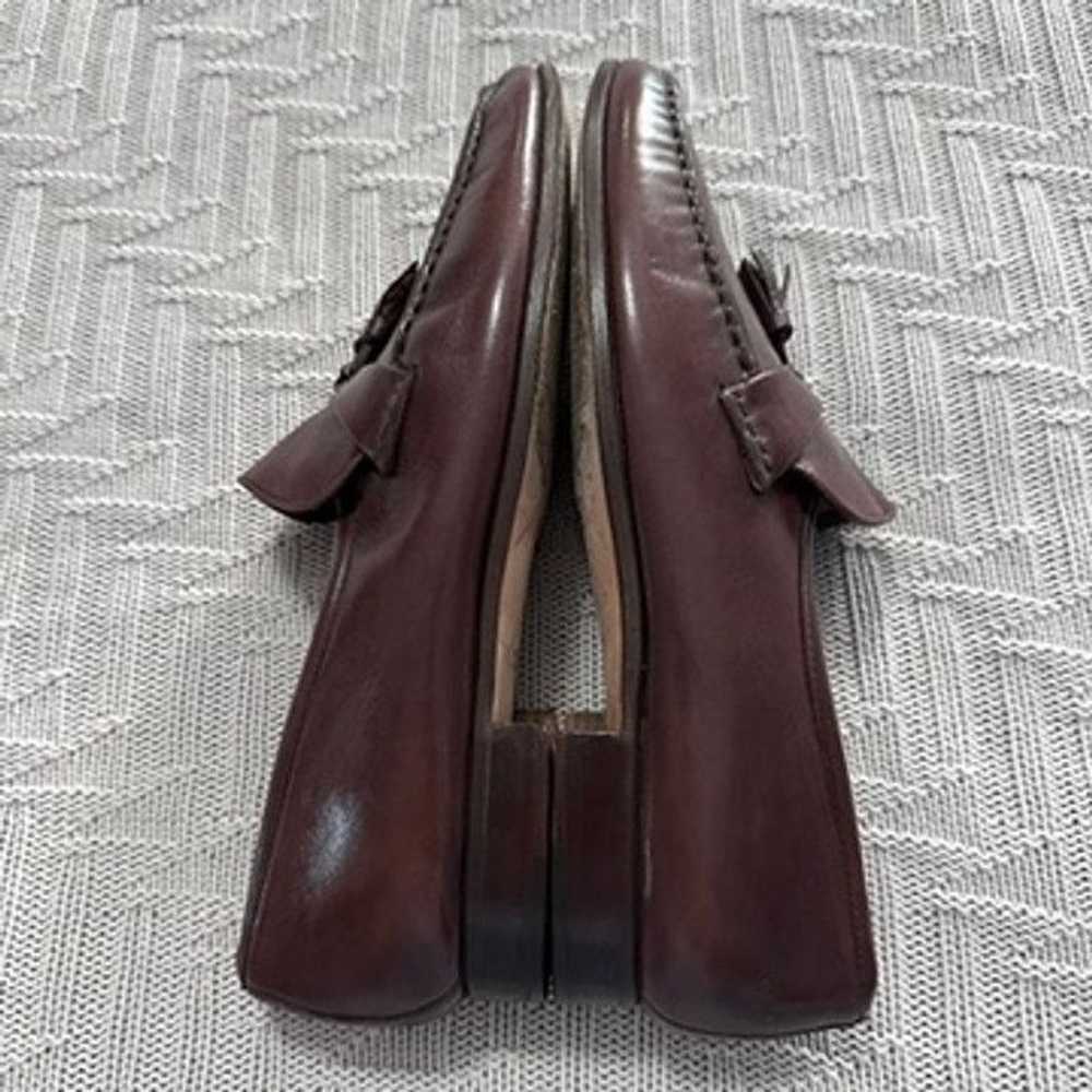 Bally Vintage Bally mahogany brown leather tassel… - image 5