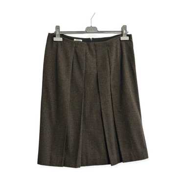 Miu Miu MIU MIU Houndstooth Pleated Skirt, Size 44