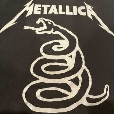 Metallica Black Rock N Roll Album Art Vintage Retr