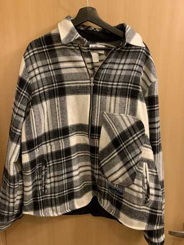 WE11DONE WE11DONE Black Wool Check Half-Zip Anora… - image 1