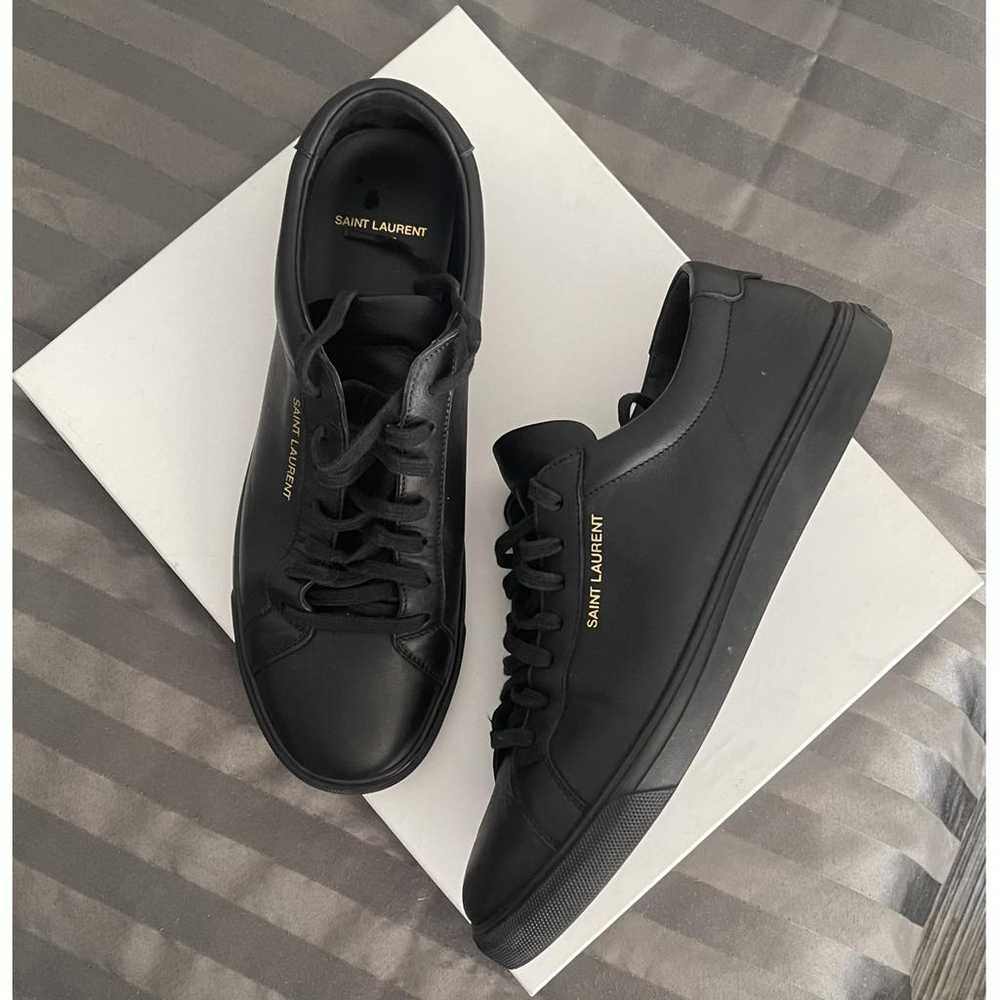 Saint Laurent Andy leather low trainers - image 6