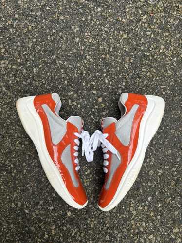 Prada Orange Americas Cup Sneakers