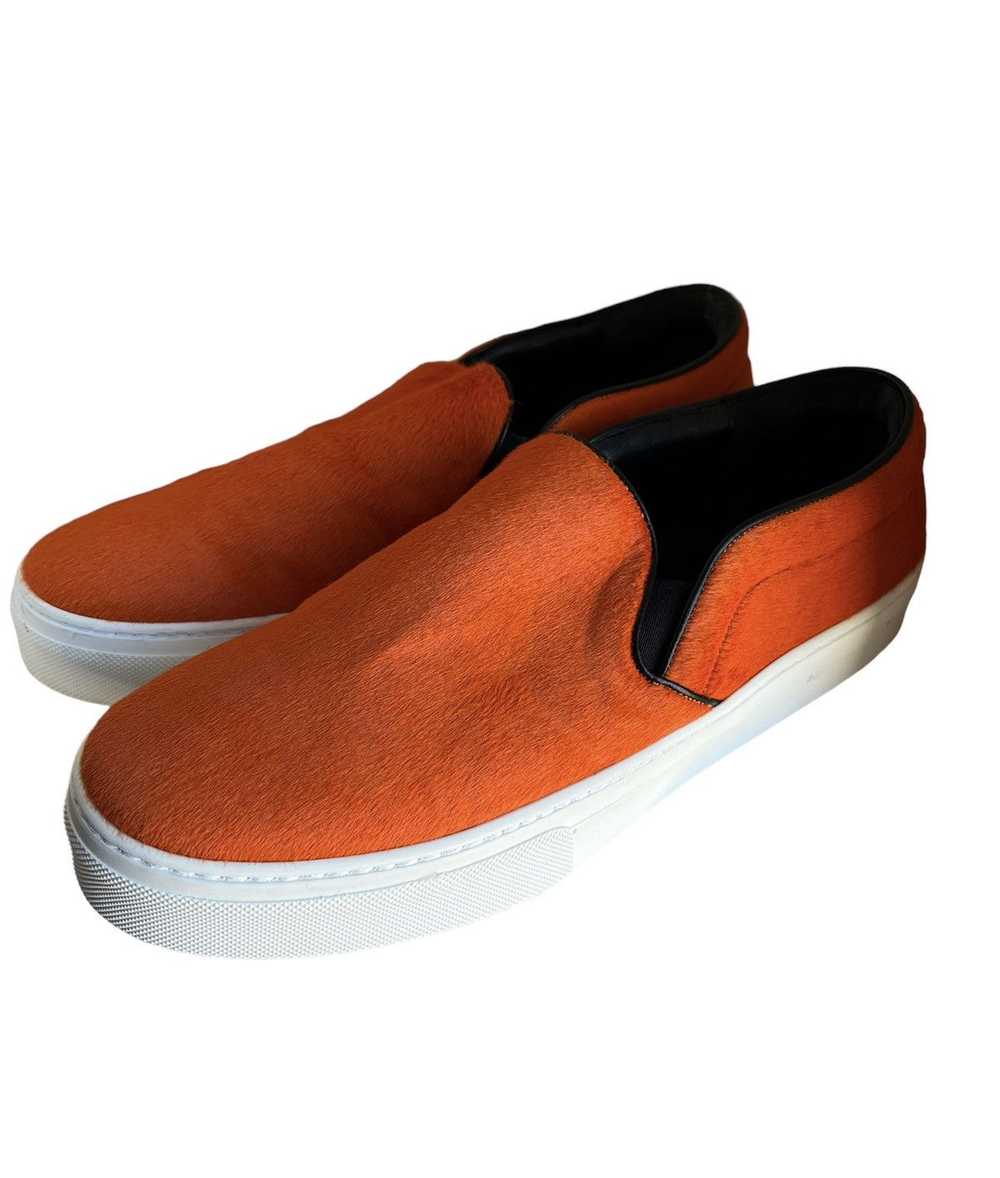 Celine Orange Pony Fuzzy Loafers - image 1