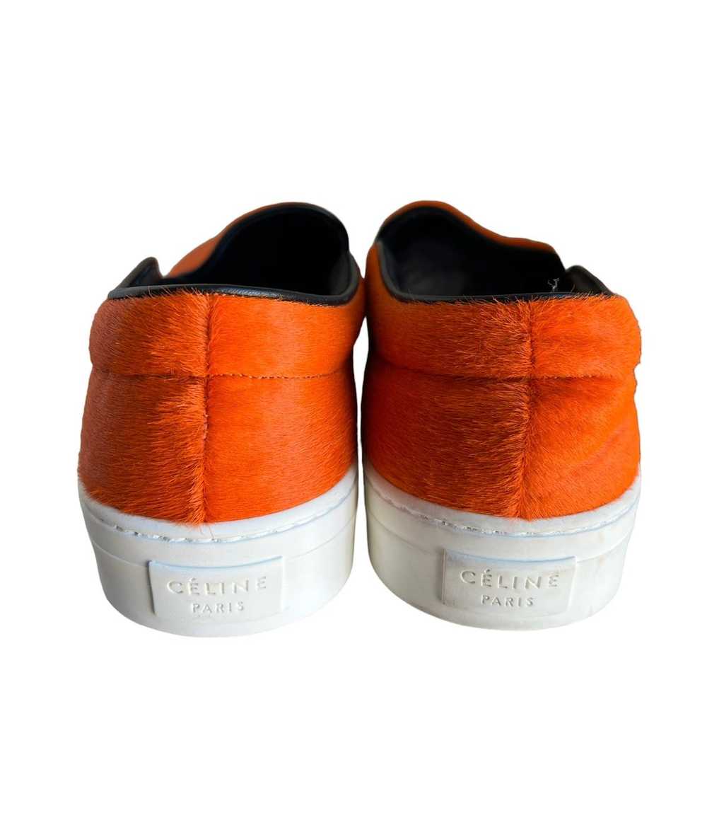 Celine Orange Pony Fuzzy Loafers - image 3