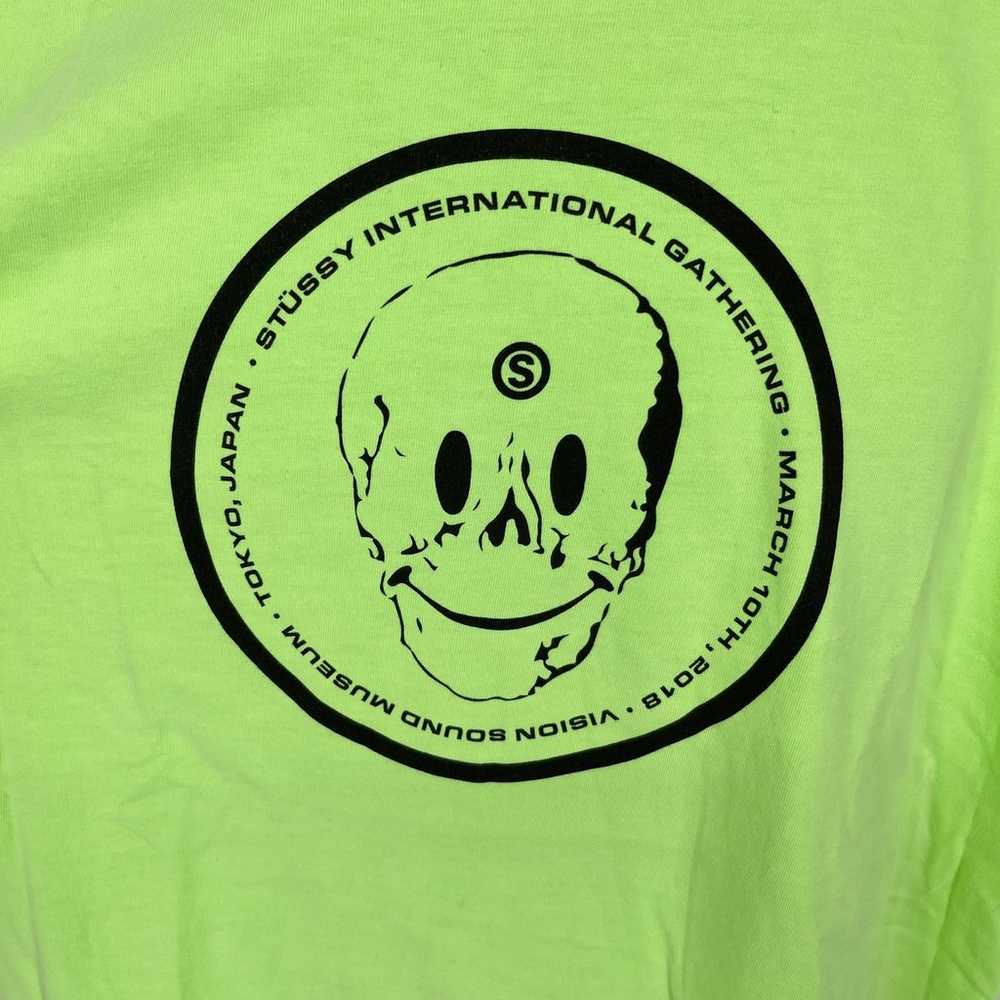 Stussy Green Skull Int'l Gathering Tokyo Japan Sh… - image 2