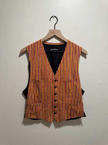 Issey Miyake Multi Striped 5 Pocket Vest - image 1