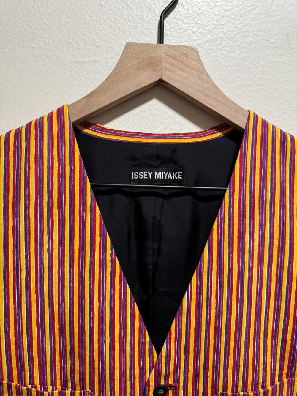 Issey Miyake Multi Striped 5 Pocket Vest - image 2