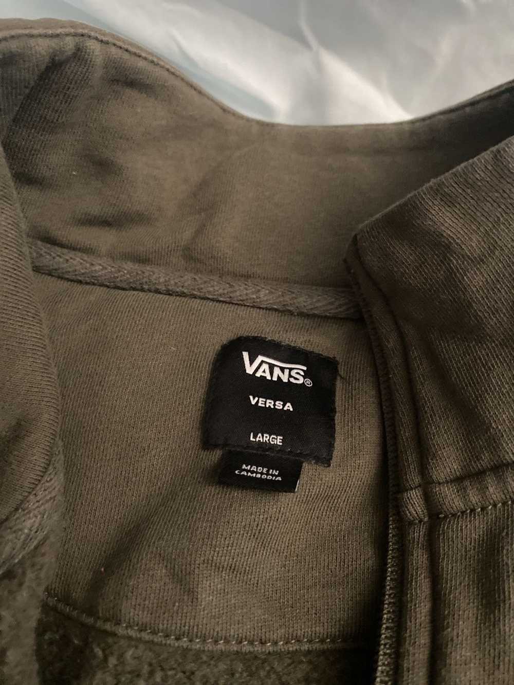 Vans Vans olive collared zip sweatshirt - image 3