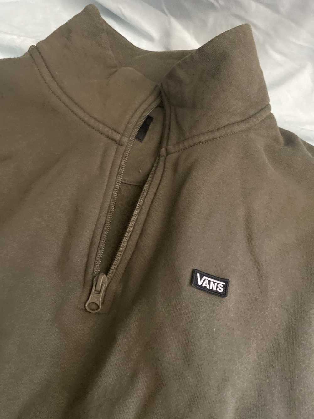 Vans Vans olive collared zip sweatshirt - image 4