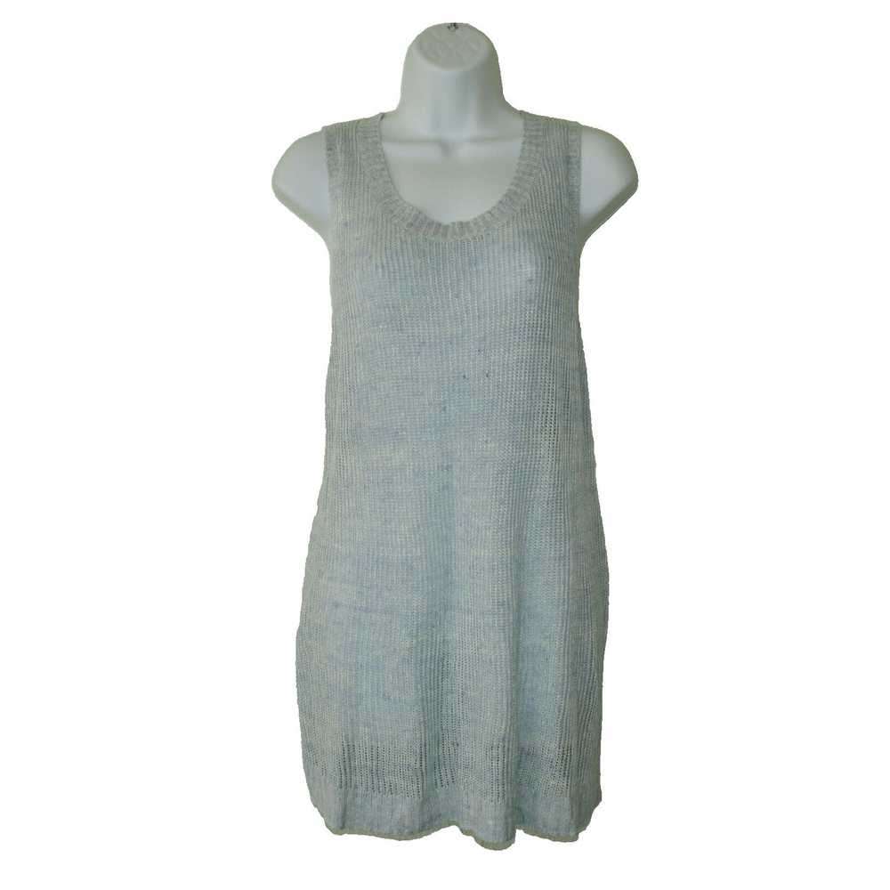 Eileen Fisher EILEEN FISHER Aqua Linen Knit Sleev… - image 1