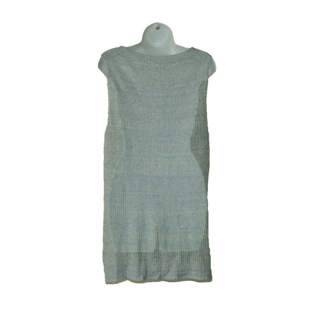 Eileen Fisher EILEEN FISHER Aqua Linen Knit Sleev… - image 2