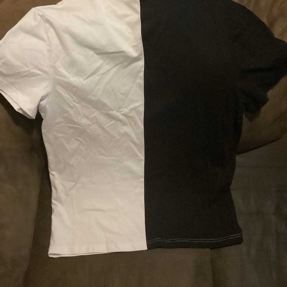 Unnus Annus Split Half Black White Tshirt 3XL Aut… - image 4