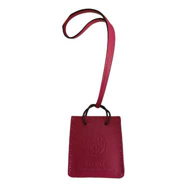 Hermès Shopping bag charm leather bag charm