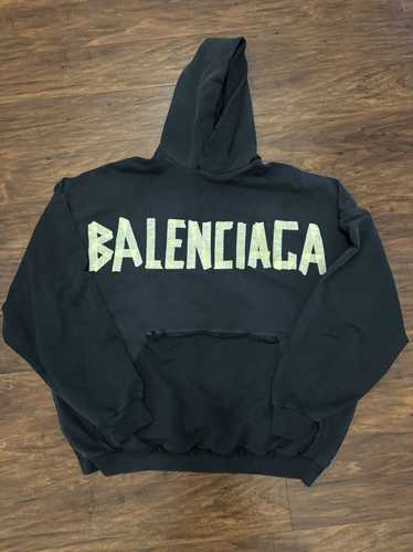 Balenciaga Black Tape Logo Pullover Hoodie