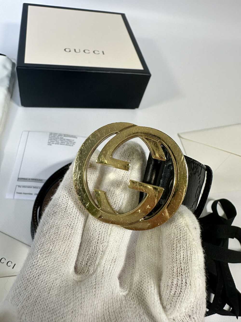 Gucci Gucci Belt Guccissima Monogram Black Leathe… - image 4