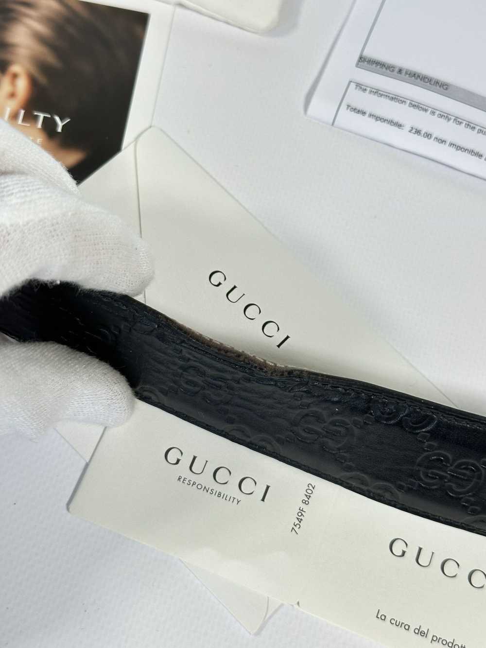 Gucci Gucci Belt Guccissima Monogram Black Leathe… - image 9