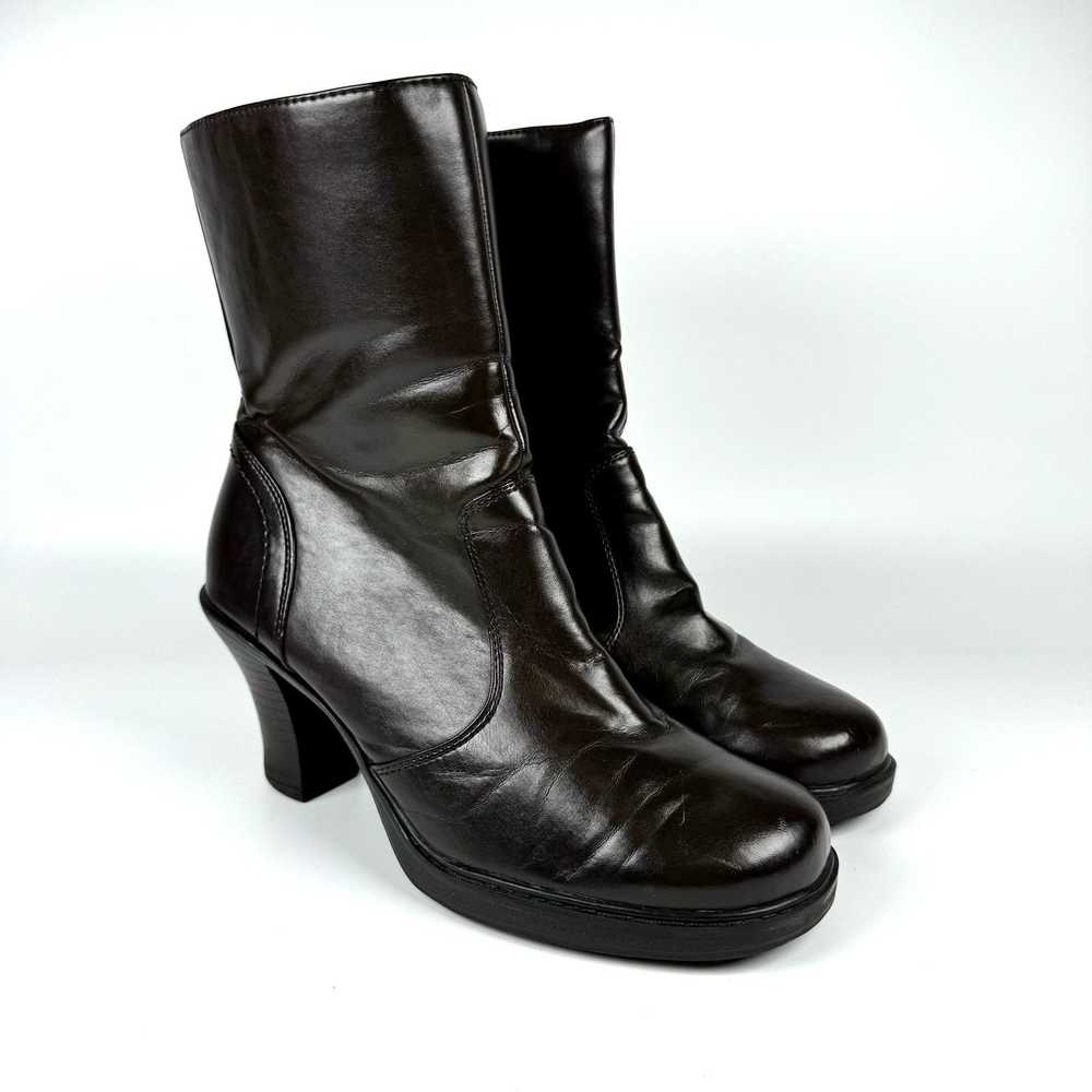 Other 90s Mudd CHARLOT Brown Leather Ankle Heeled… - image 1