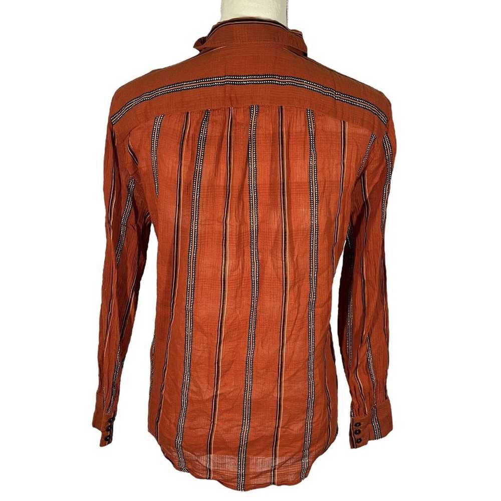 Ba&sh Chemise Kris Shirt Caramel Orange Stripe Co… - image 4