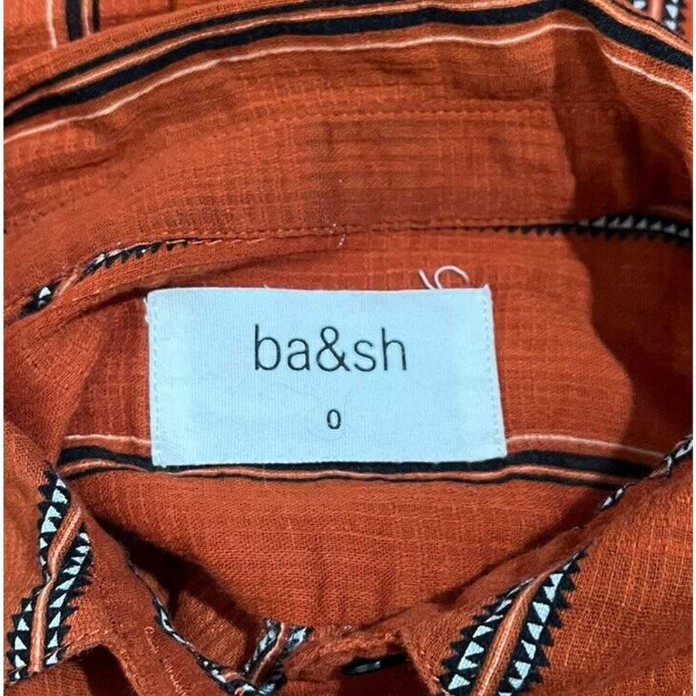 Ba&sh Chemise Kris Shirt Caramel Orange Stripe Co… - image 6