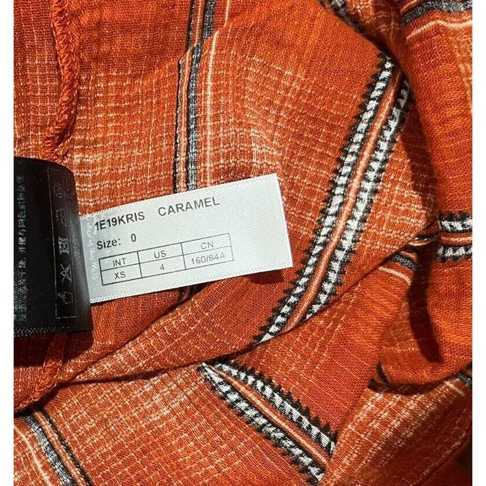 Ba&sh Chemise Kris Shirt Caramel Orange Stripe Co… - image 7