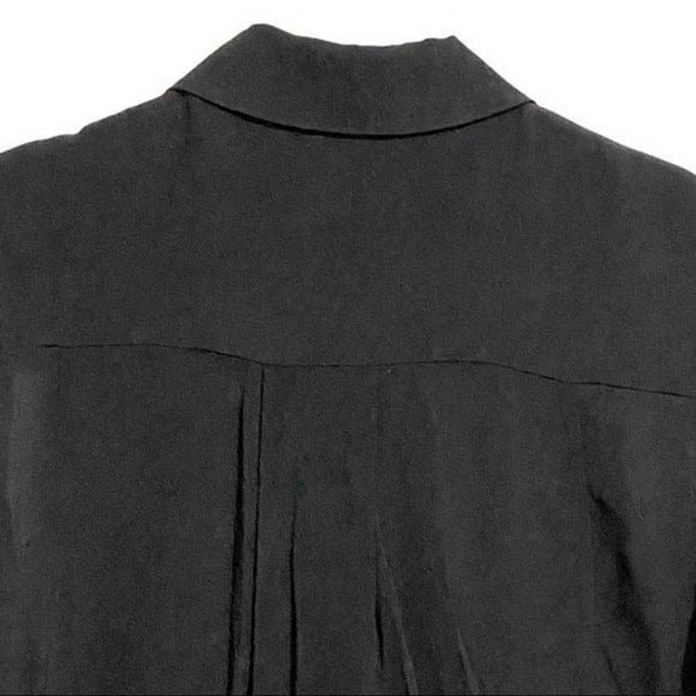 Vince tuxedo style black chiffon blouse with pint… - image 6