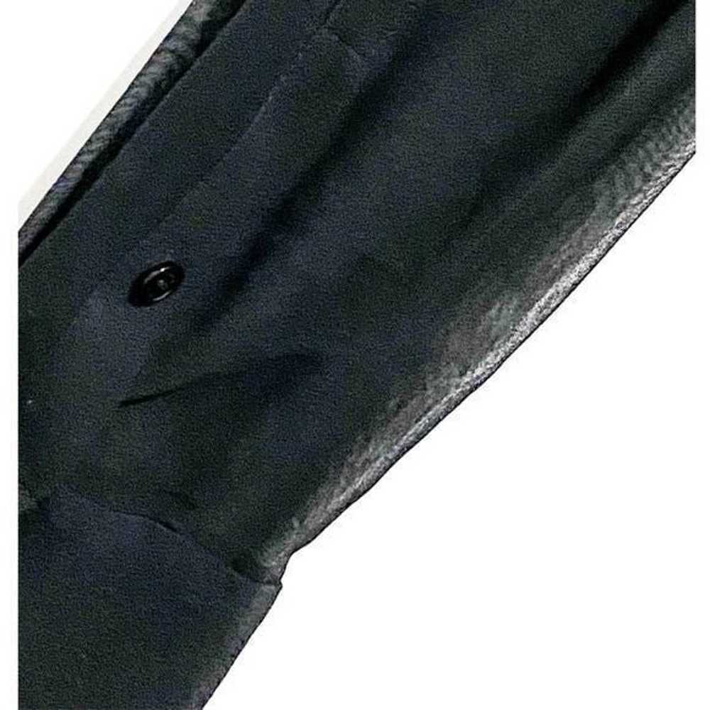 Vince tuxedo style black chiffon blouse with pint… - image 7