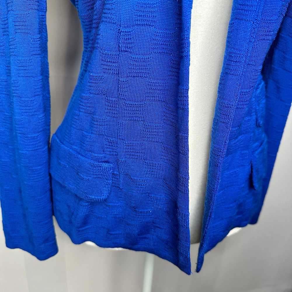 Misook Royal Blue Knit Open Front Cardigan Blazer… - image 4