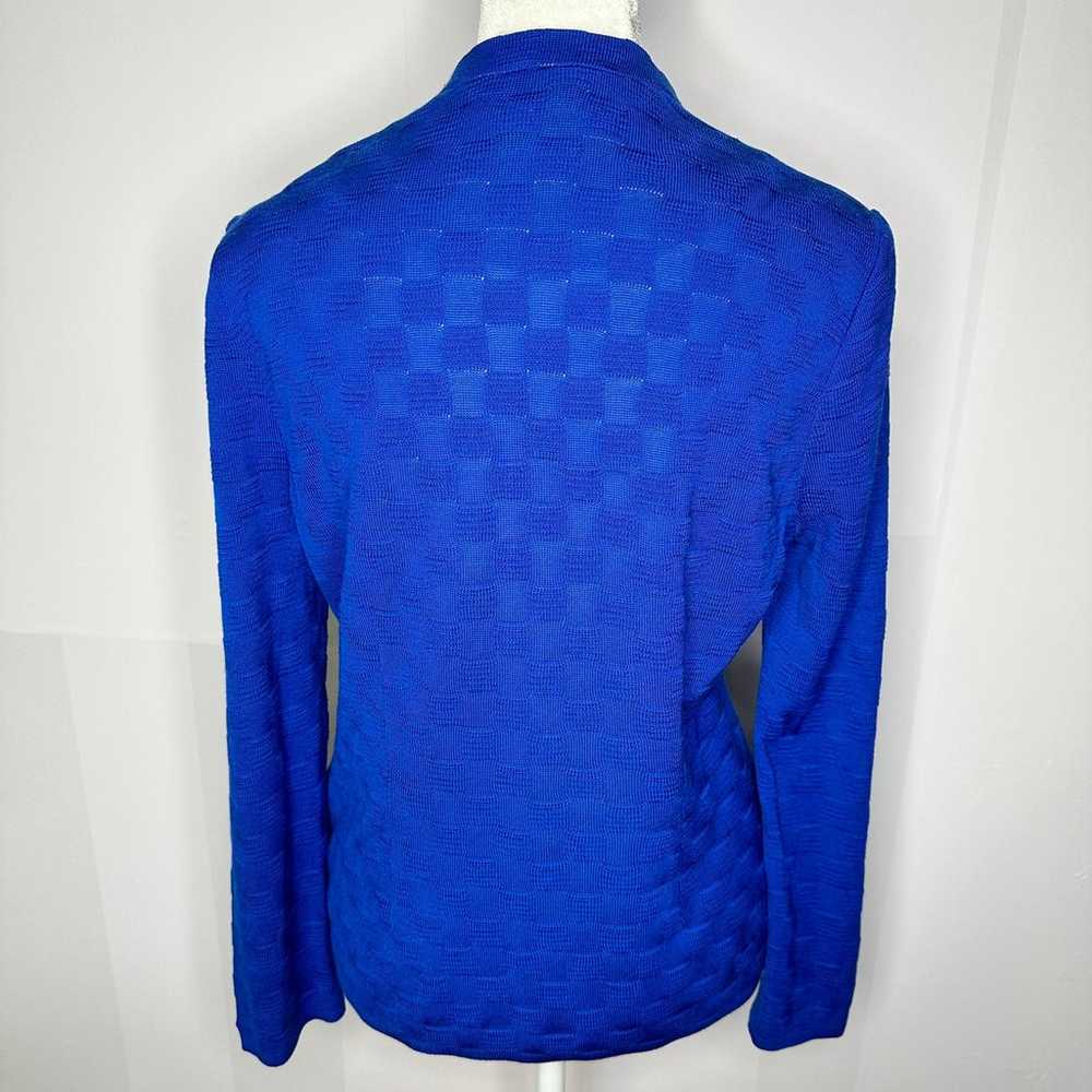 Misook Royal Blue Knit Open Front Cardigan Blazer… - image 5