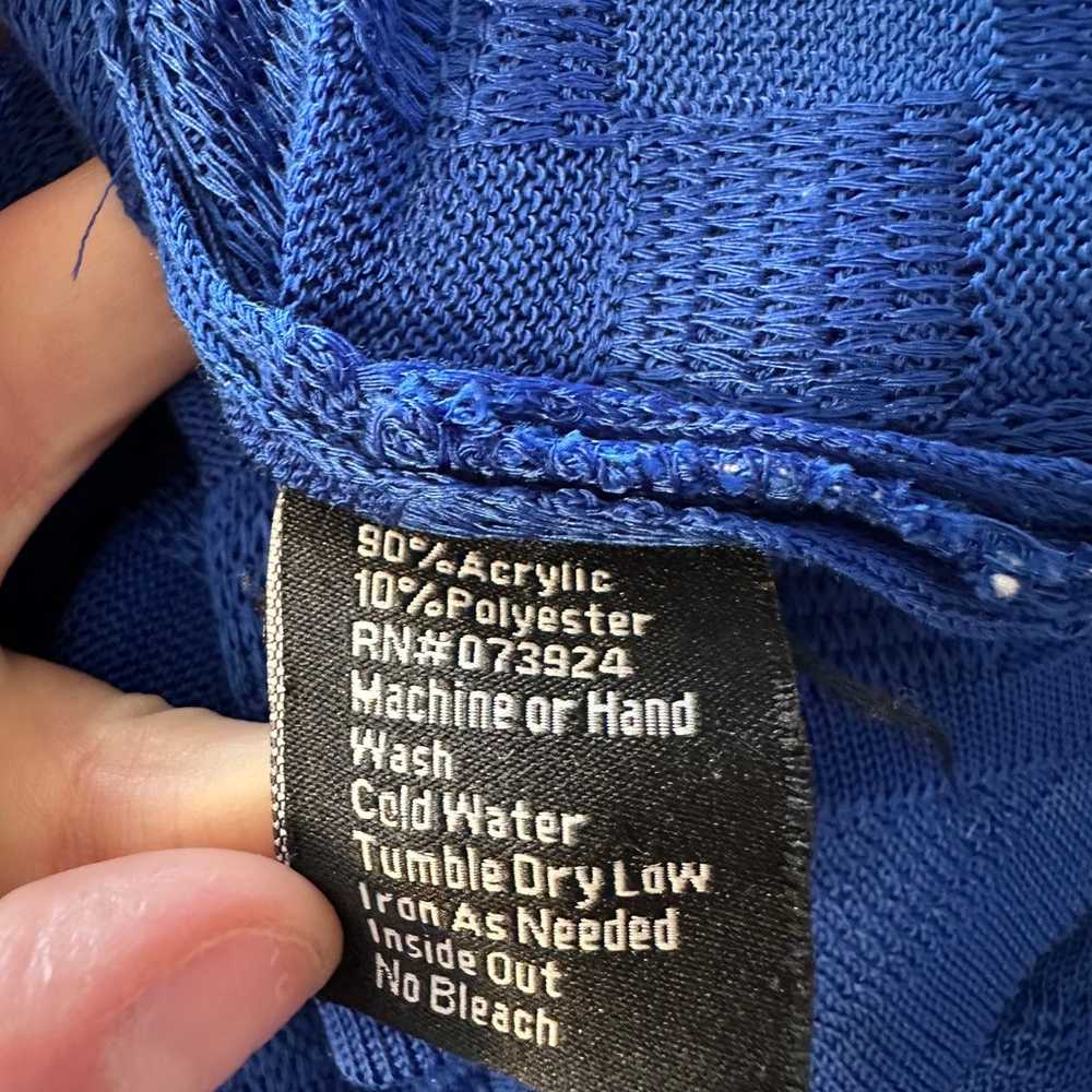 Misook Royal Blue Knit Open Front Cardigan Blazer… - image 7