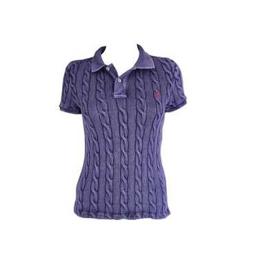 ralph lauren colby cable-knit polo